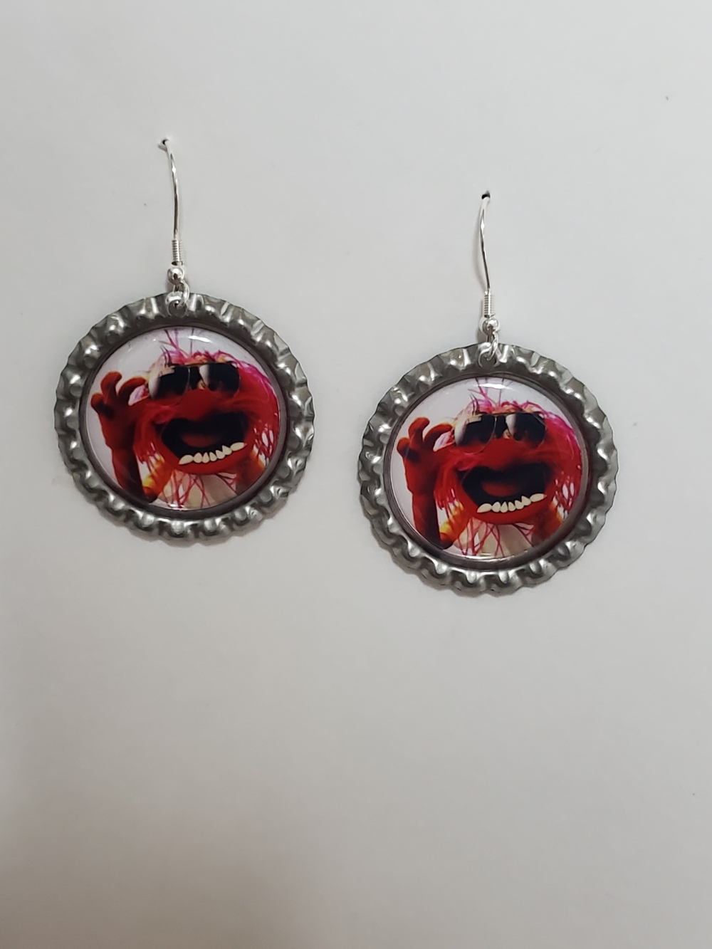 Animal The Muppets Bottle Cap Drop Earrings - Women Jewelry
